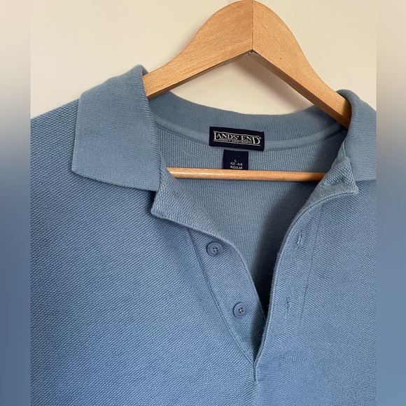 Lands End Quarter Button Pullover Sweater L - Picture 2 of 3